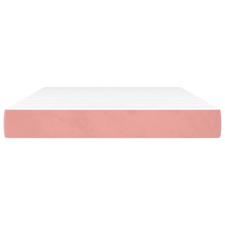 vidaXL Pocketveringmatras 140x190x20 cm fluweel roze afbeelding3 - 1