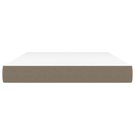 vidaXL Pocketveringmatras 140x200x20 cm stof taupe afbeelding3 - 1