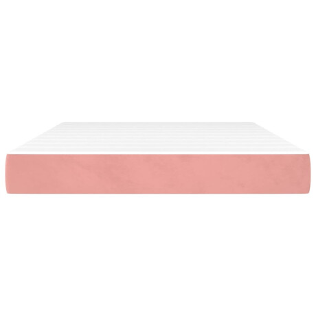 vidaXL Pocketveringmatras 140x200x20 cm fluweel roze afbeelding3 - 1