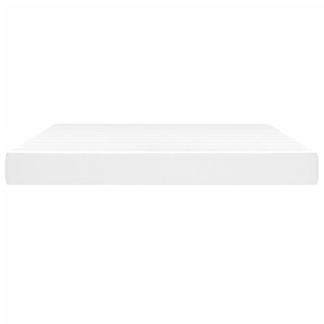 vidaXL Pocketveringmatras 160x200x20 cm kunstleer wit afbeelding3 - 1