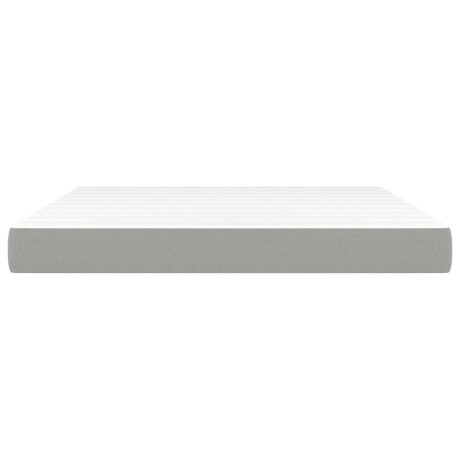 vidaXL Pocketveringmatras medium 180x200x20 cm stof lichtgrijs afbeelding3 - 1