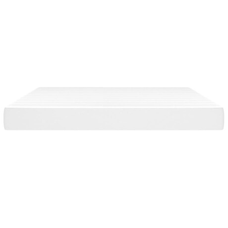 vidaXL Pocketveringmatras medium 180x200x20 cm kunstleer wit afbeelding3 - 1