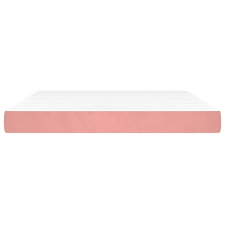 vidaXL Pocketveringmatras 180x200x20 cm fluweel roze afbeelding3 - 1