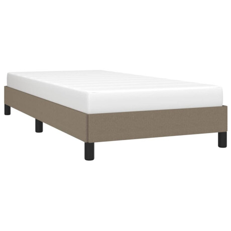 vidaXL Bedframe zonder matras 100x200 cm stof taupe afbeelding3 - 1