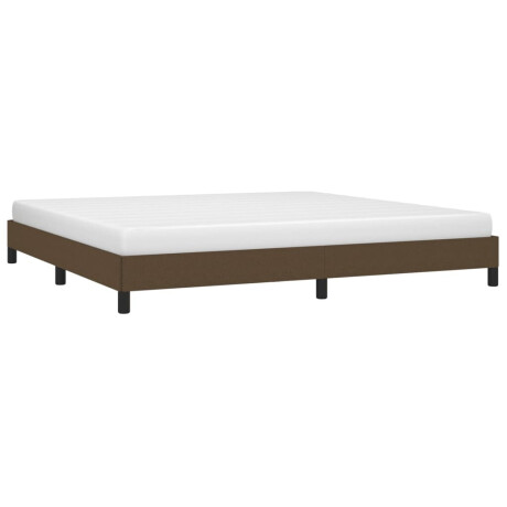 vidaXL Bedframe zonder matras stof donkerbruin 200x200 cm afbeelding3 - 1