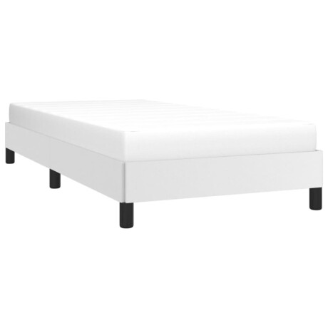 vidaXL Bedframe kunstleer wit 90x190 cm afbeelding3 - 1