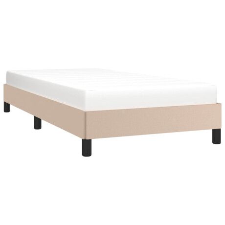 vidaXL Bedframe kunstleer cappuccinokleurig 90x200 cm afbeelding3 - 1