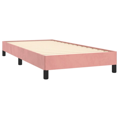 vidaXL Bedframe fluweel roze 90x200 cm afbeelding3 - 1