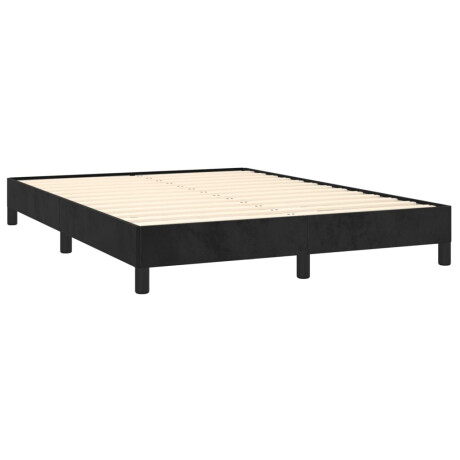 vidaXL Bedframe zonder matras 140x200 cm fluweel zwart afbeelding3 - 1