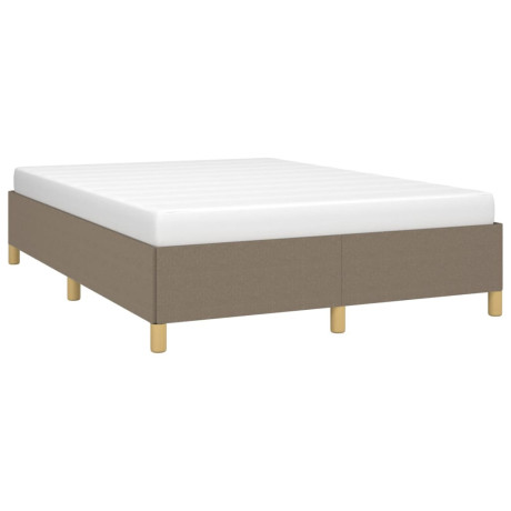 vidaXL Bedframe zonder matras stof taupe 140x190 cm afbeelding3 - 1