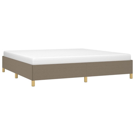 vidaXL Bedframe zonder matras stof taupe 200x200 cm afbeelding3 - 1