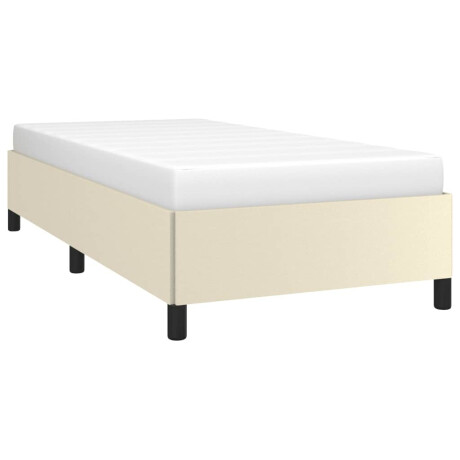 vidaXL Bedframe kunstleer crèmekleurig 90x190 cm afbeelding3 - 1
