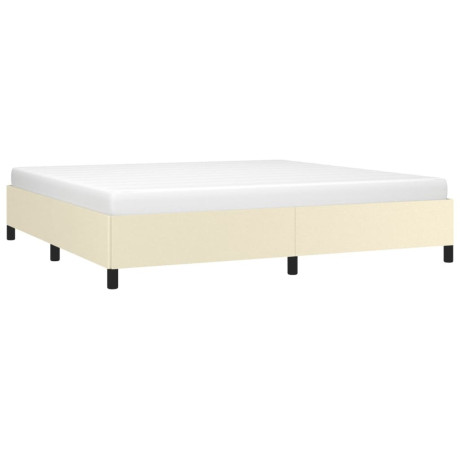 vidaXL Bedframe kunstleer crèmekleurig 200x200 cm afbeelding3 - 1