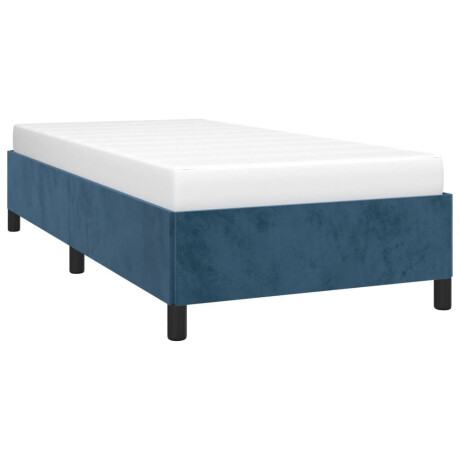 vidaXL Bedframe zonder matras 80x200 cm fluweel donkerblauw afbeelding3 - 1