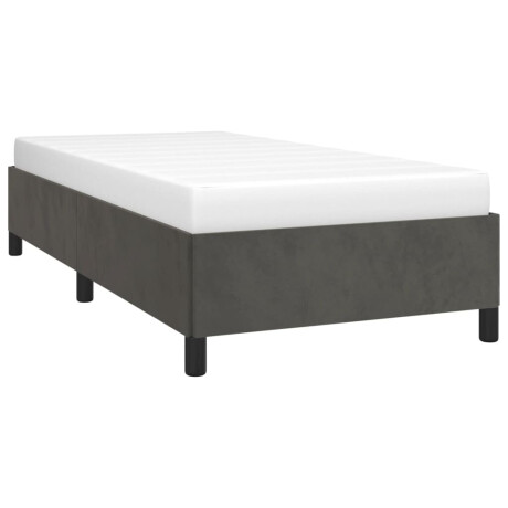 vidaXL Bedframe zonder matras 90x200 cm fluweel donkergrijs afbeelding3 - 1