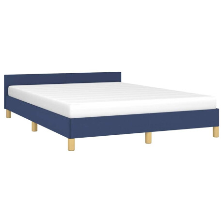 vidaXL Bedframe met hoofdeinde zonder matras 140x200 cm stof blauw afbeelding3 - 1