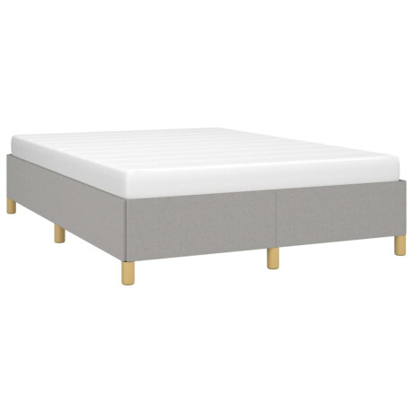 vidaXL Bedframe zonder matras lichtgrijs 135x190 cm dubbele stof afbeelding3 - 1