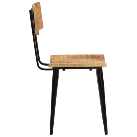 vidaXL Eetkamerstoelen 2 st 44x40x80 cm massief mangohout afbeelding3 - 1