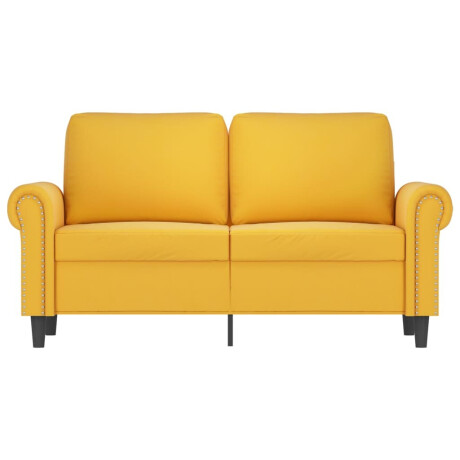 vidaXL Tweezitsbank 120 cm fluweel geel afbeelding3 - 1