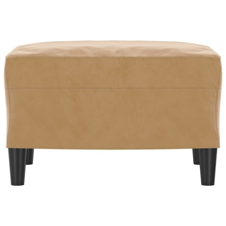 vidaXL Voetenbank 60x50x41 cm fluweel bruin afbeelding3 - 1