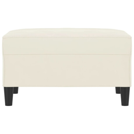vidaXL Voetenbank 70x55x41 cm fluweel crèmekleurig afbeelding3 - 1