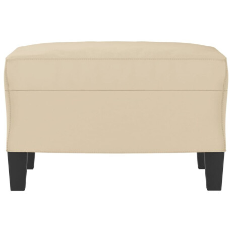 vidaXL Voetenbank 60x50x41 cm microvezelstof crèmekleurig afbeelding3 - 1
