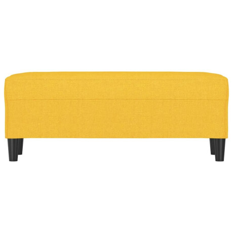 vidaXL Bankje 100x35x41 cm stof lichtgeel afbeelding3 - 1