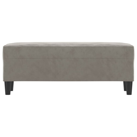 vidaXL Bankje 100x35x41 cm fluweel lichtgrijs afbeelding3 - 1
