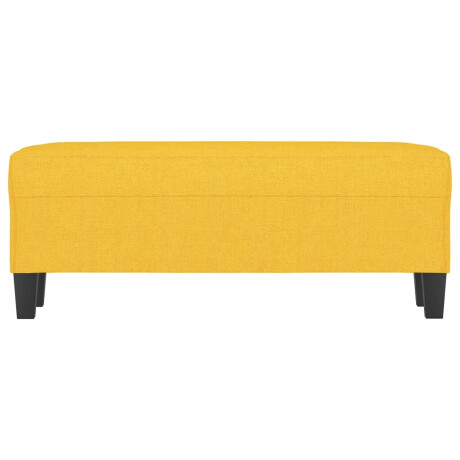 vidaXL Bankje 100x35x41 cm stof lichtgeel afbeelding3 - 1