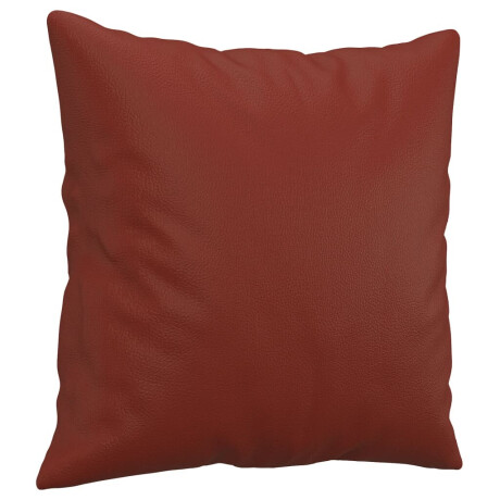 vidaXL Sierkussens 2 st 40x40 cm kunstleer wijnrood afbeelding3 - 1