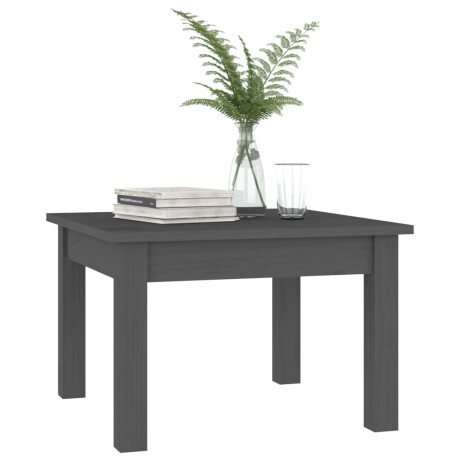 vidaXL Salontafel 45x45x30 cm massief grenenhout grijs afbeelding3 - 1