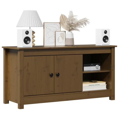 vidaXL Tv-meubel 103x36,5x52 cm massief grenenhout honingbruin afbeelding3 - 1