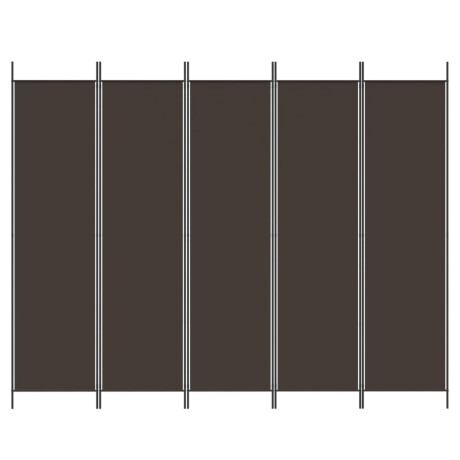 vidaXL Kamerscherm met 5 panelen 250x200 cm stof bruin afbeelding3 - 1