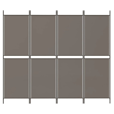 vidaXL Kamerscherm met 4 panelen 200x200 cm stof antracietkleurig afbeelding3 - 1