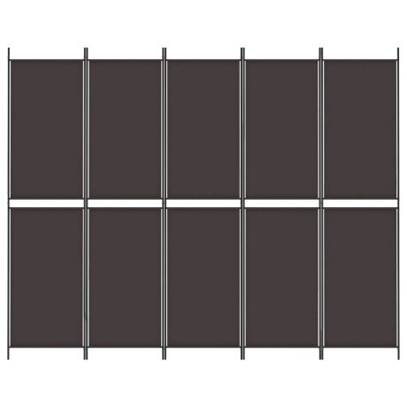 vidaXL Kamerscherm met 5 panelen 250x200 cm stof bruin afbeelding3 - 1
