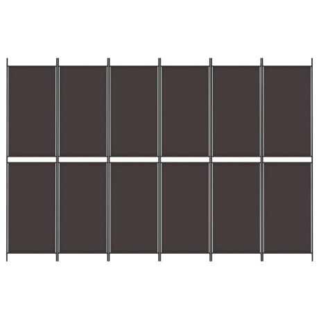 vidaXL Kamerscherm met 6 panelen 300x200 cm stof bruin afbeelding3 - 1