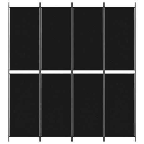 vidaXL Kamerscherm met 4 panelen 200x220 cm stof zwart afbeelding3 - 1
