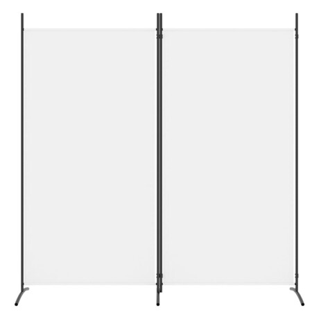 vidaXL Kamerscherm met 2 panelen 175x180 cm stof wit afbeelding3 - 1