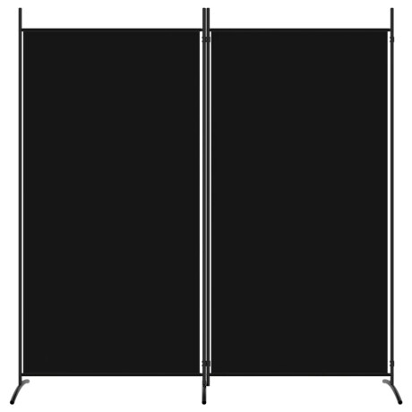 vidaXL Kamerscherm met 2 panelen 175x180 cm stof zwart afbeelding3 - 1