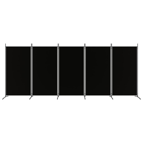 vidaXL Kamerscherm met 5 panelen 433x180 cm stof zwart afbeelding3 - 1