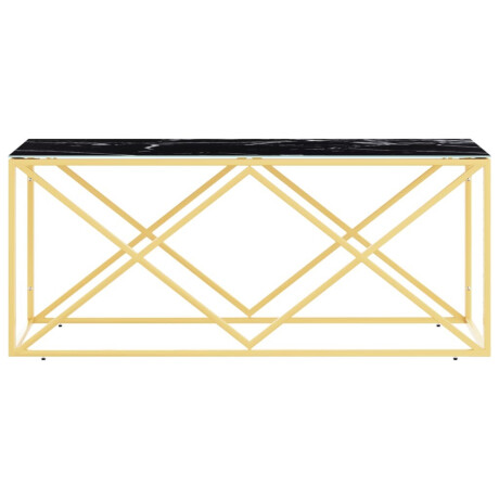 vidaXL Salontafel 110x45x45 cm roestvrij staal en glas afbeelding3 - 1