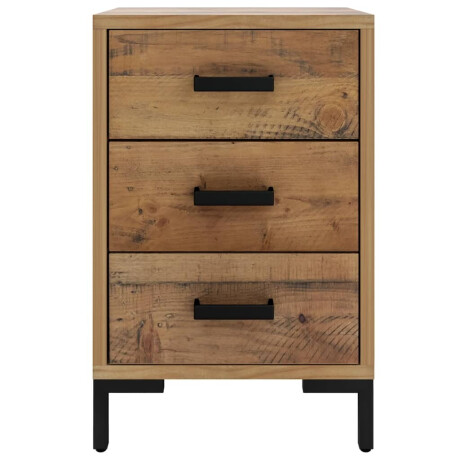 vidaXL Nachtkastje 40x30x55 cm gerecycled massief grenenhout bruin afbeelding3 - 1