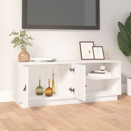 vidaXL Tv-meubel 105x34x40 cm massief grenenhout wit afbeelding3 - 1
