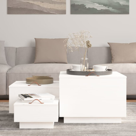 vidaXL Opbergboxen met deksels 3 st massief grenenhout wit afbeelding3 - 1