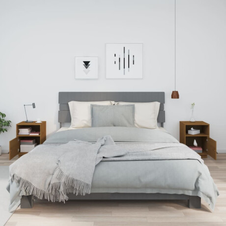 vidaXL Nachtkastjes 2 st 40x34x55 cm massief grenenhout honingbruin afbeelding3 - 1