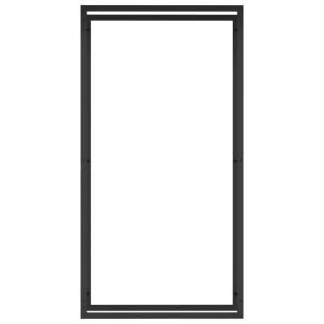 vidaXL Haardhoutrek 80x28x154 cm staal matzwart afbeelding3 - 1