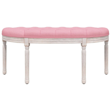 vidaXL Bankje 110,5x45x49 cm fluweel roze afbeelding3 - 1