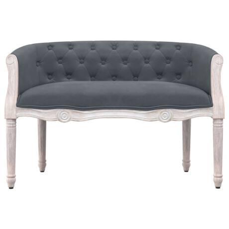 vidaXL Bankje 98x56x69 cm fluweel donkergrijs afbeelding3 - 1