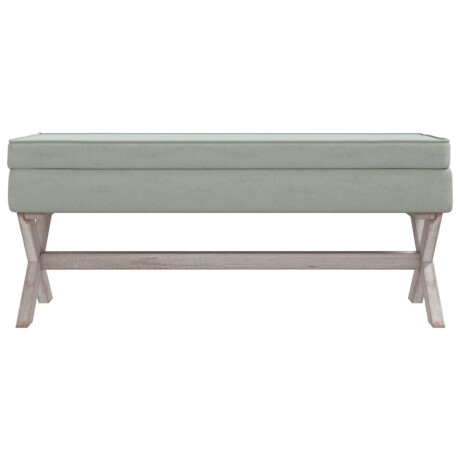 vidaXL Opbergkruk 110x45x49 cm fluweel lichtgrijs afbeelding3 - 1