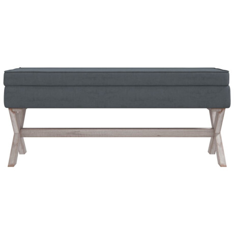 vidaXL Opbergkruk 110x45x49 cm fluweel donkergrijs afbeelding3 - 1
